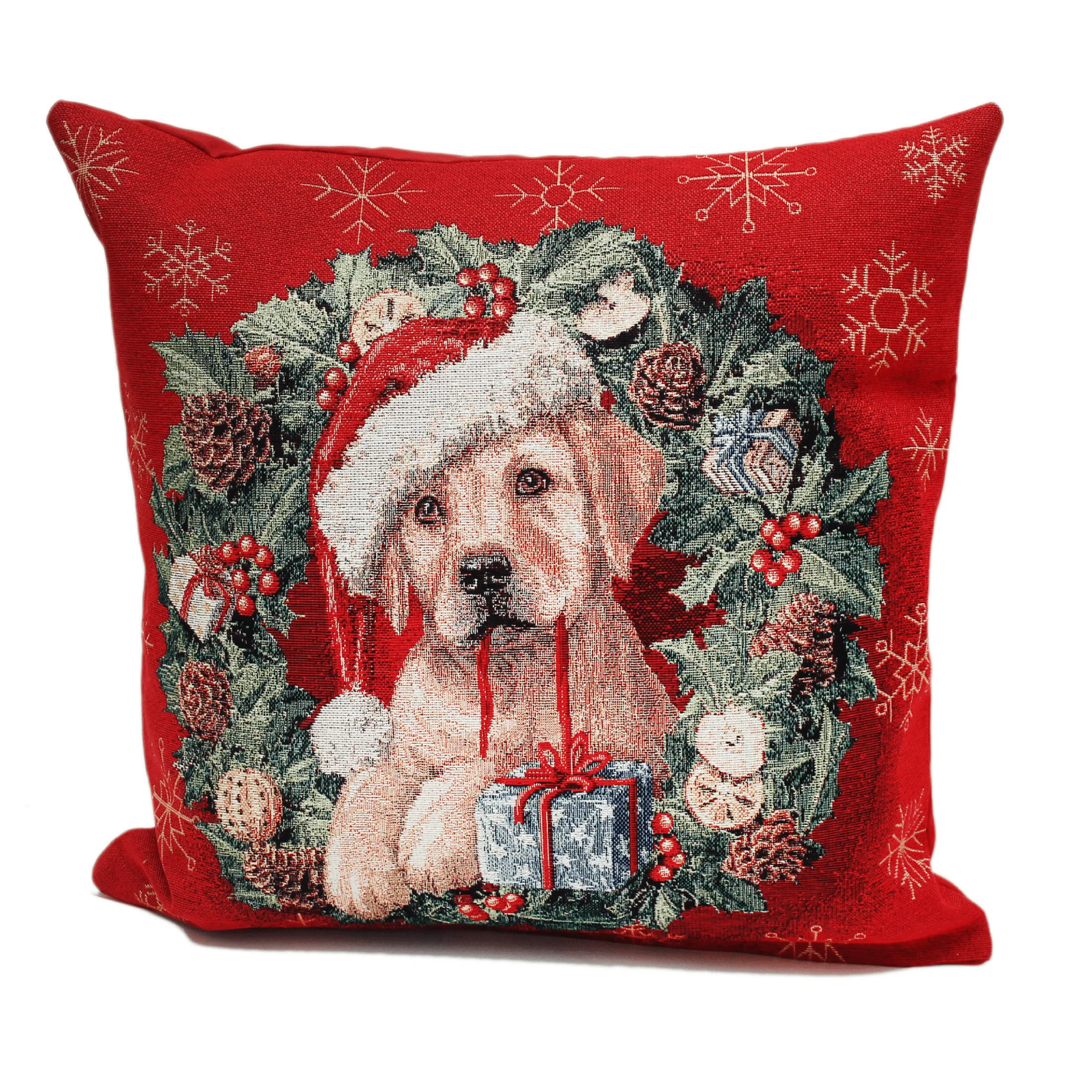Peggy Wilkins Buddy Tapestry Christmas Cushion 45x45cm