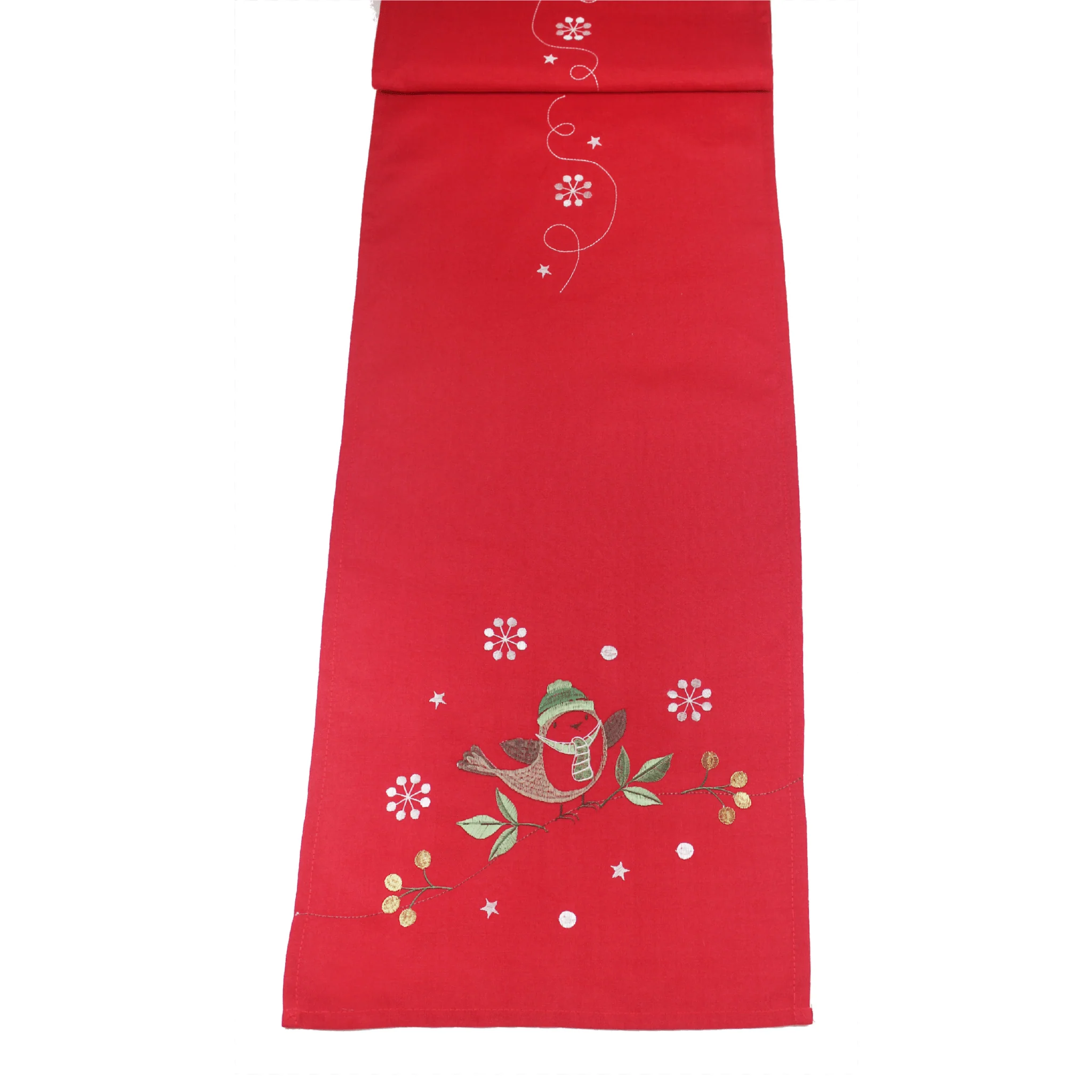 Peggy Wilkins Chirpy Red Table Runner – 14" x 75" (35 x 190 cm)