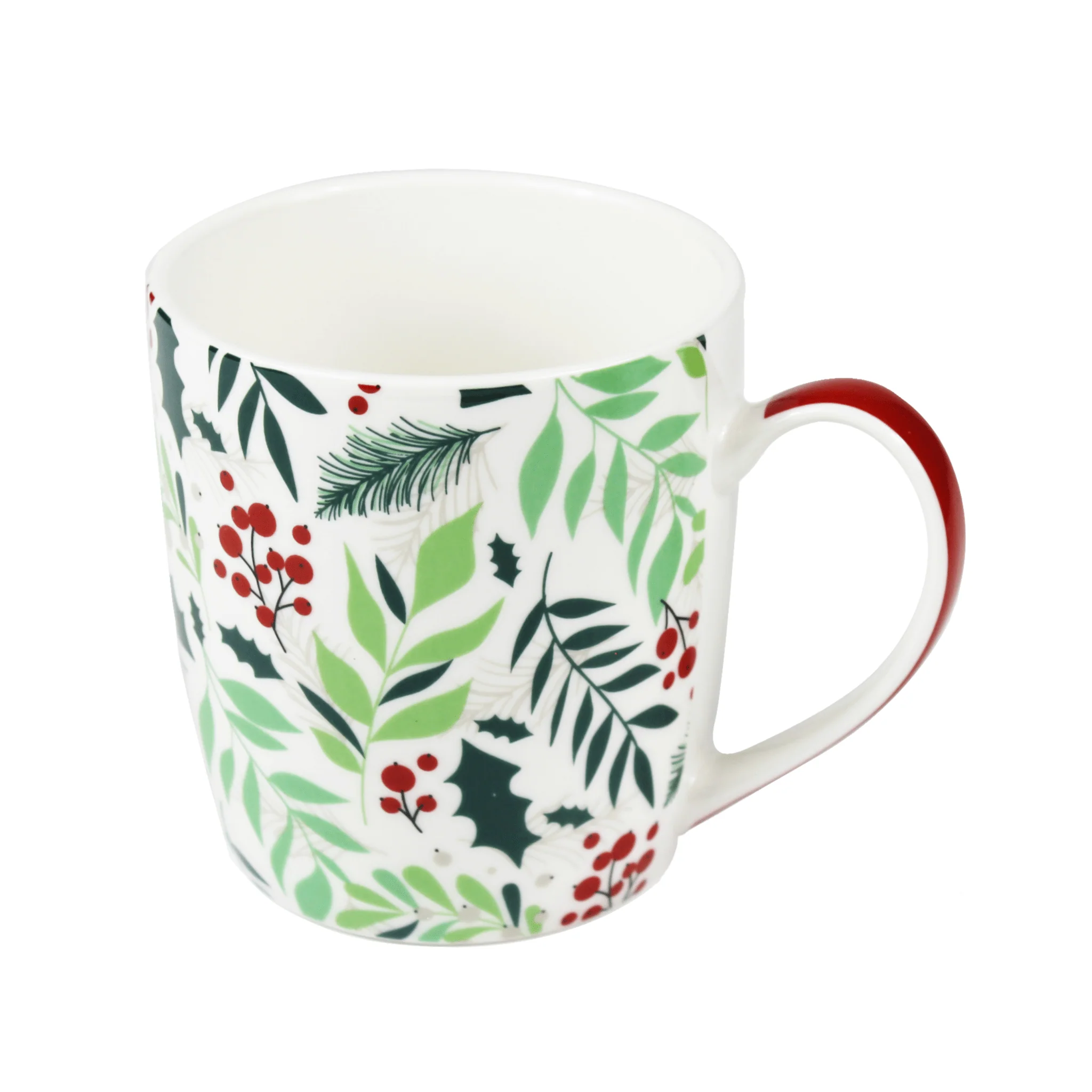 Peggy Wilkins Graceful Christmas Ceramic Barrel Mug