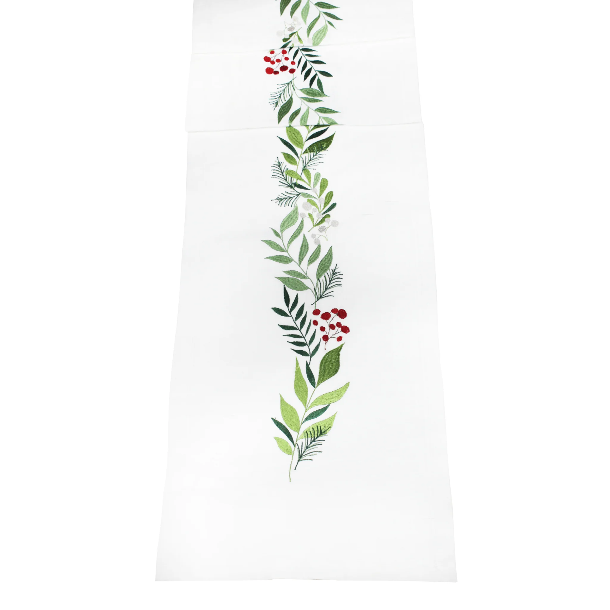 Peggy Wilkins Graceful White Table Runner – 14" x 75" (35 x 190 cm)