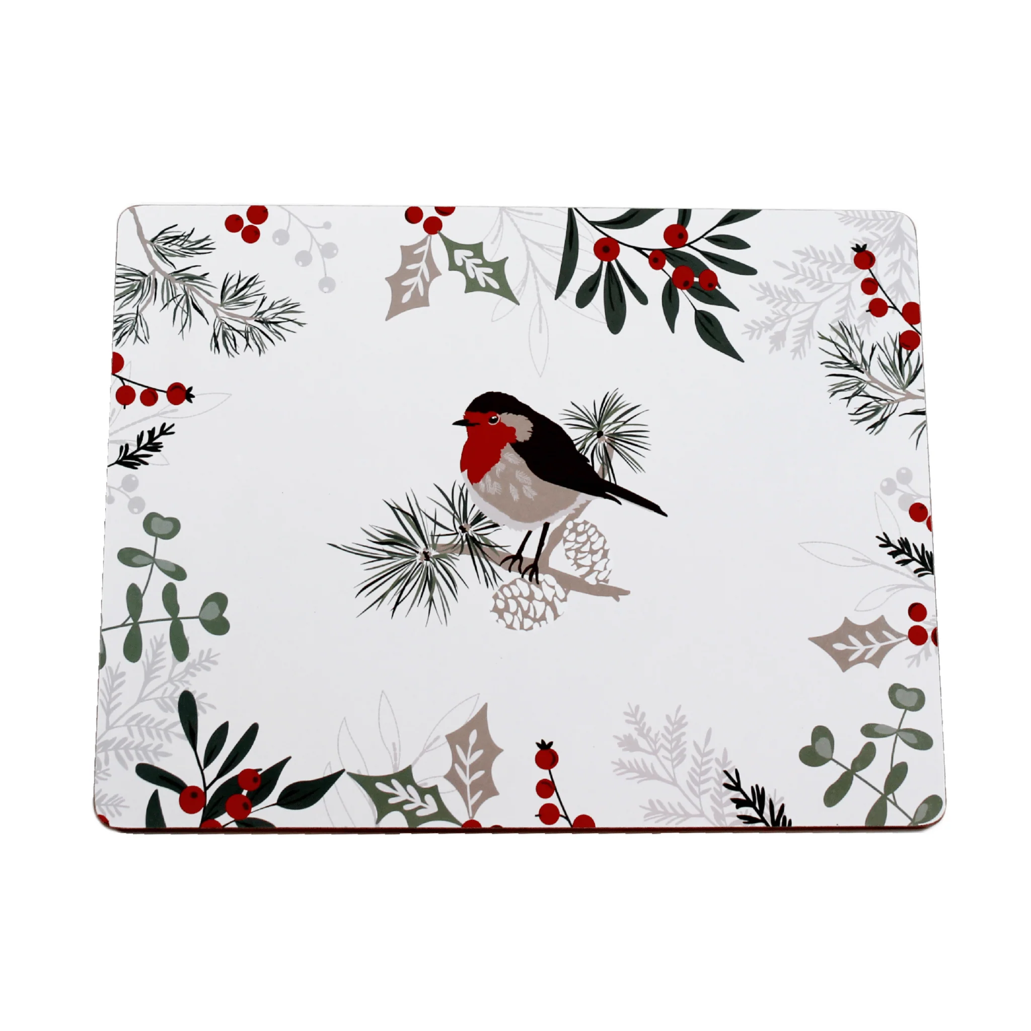 Peggy Wilkins Winter Hedgerow Christmas 4pk Placemats