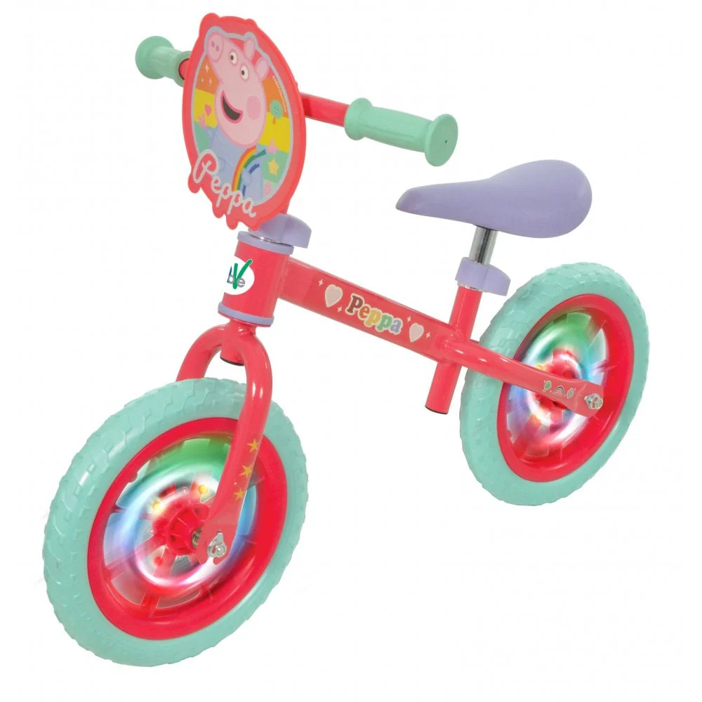 Peppa Pig 12" Balance Bike with Light up Wheels