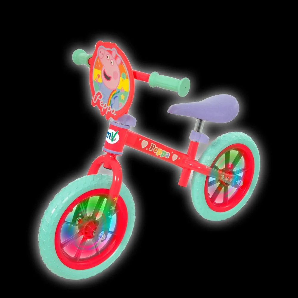 Peppa Pig 12" Balance Bike with Light up Wheels - Image 2