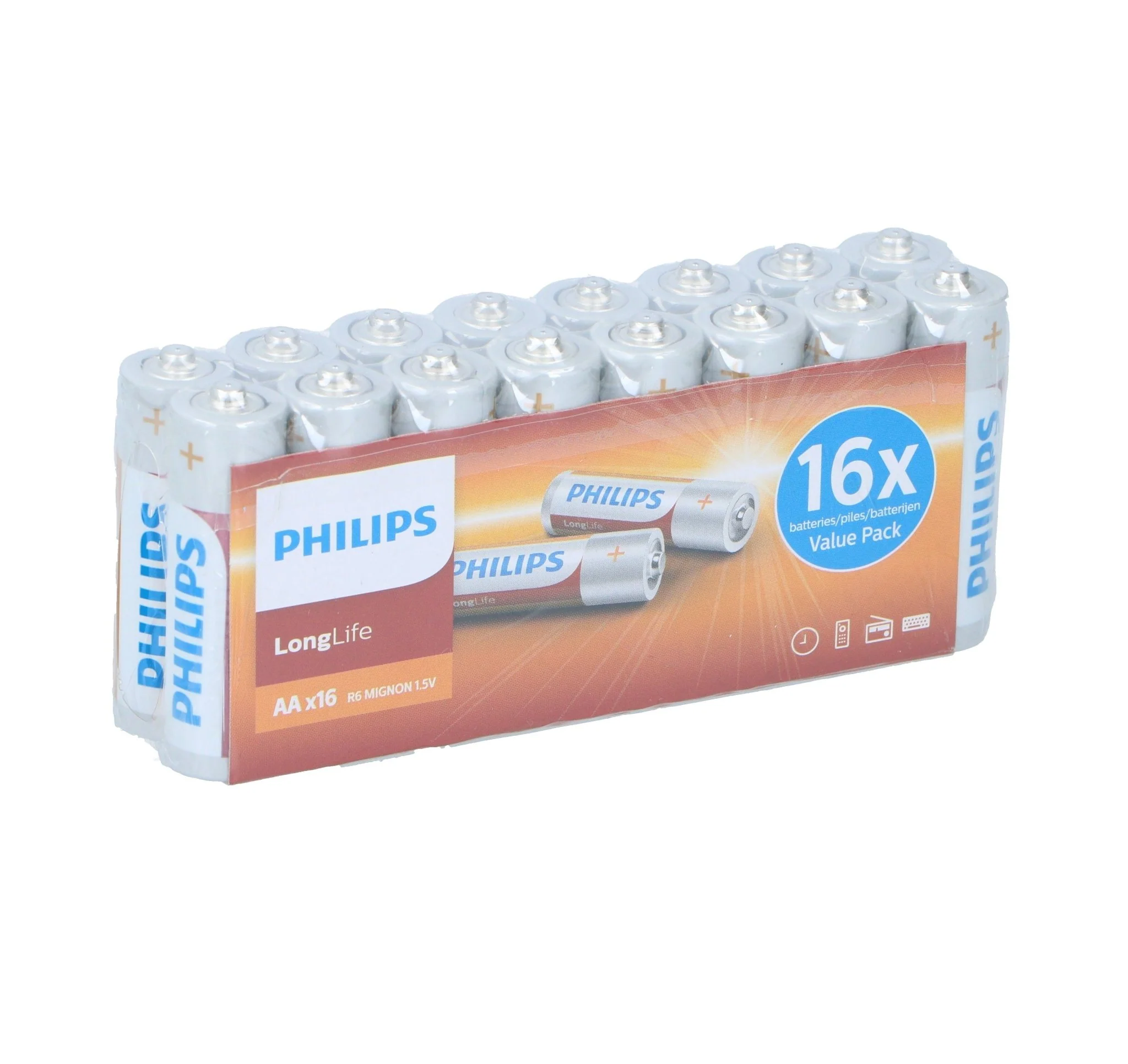 PHILIPS Alkaline Batteries AA 16pk