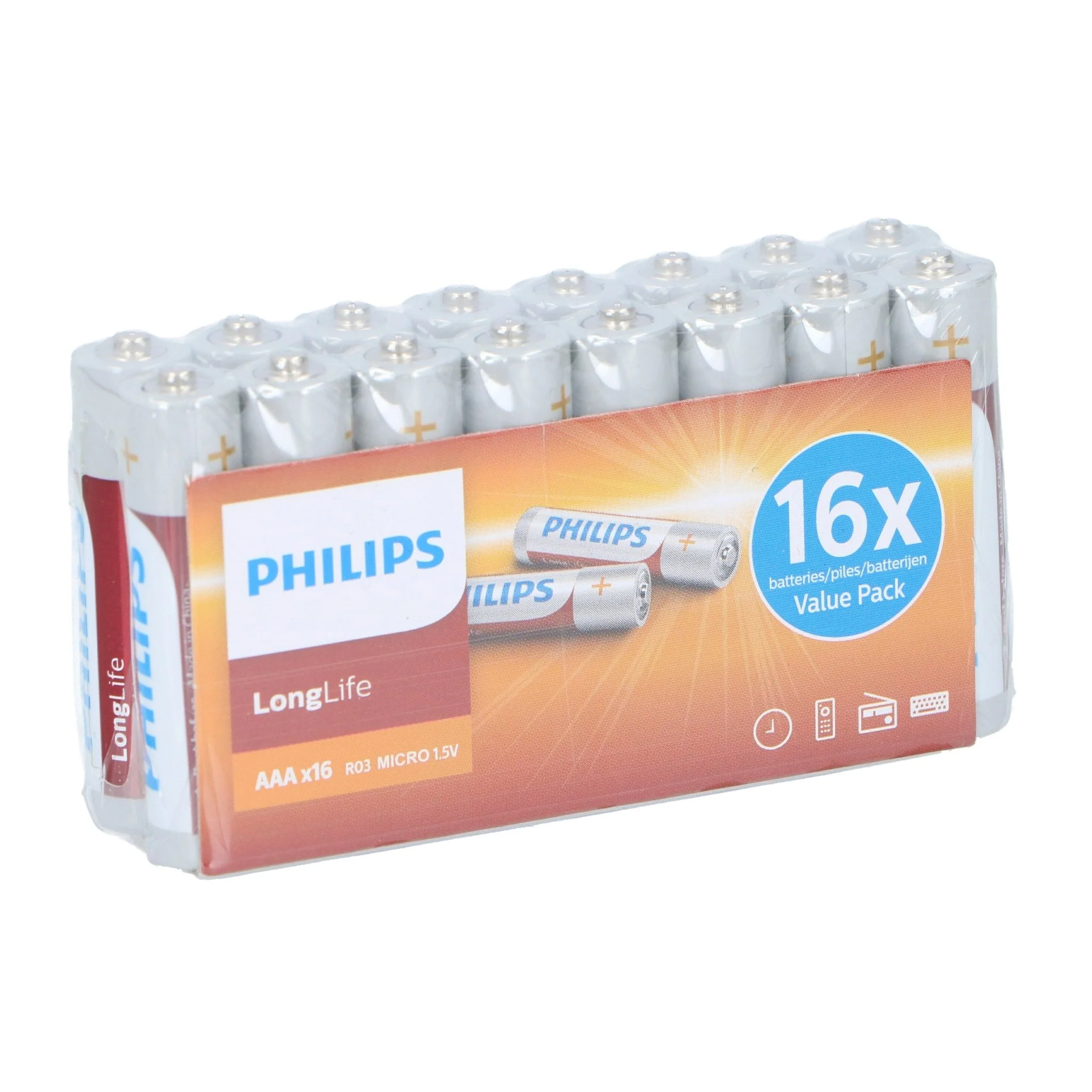 PHILIPS Alkaline Batteries AAA 16pk