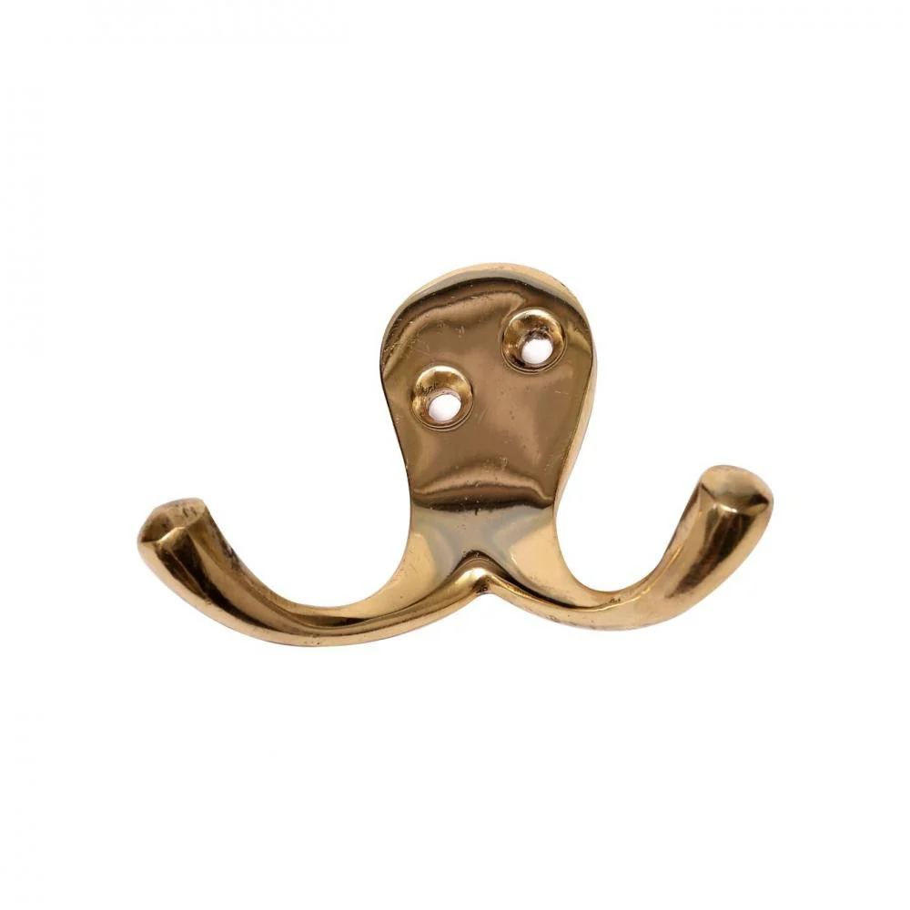 Phoenix Twin Robe Hook Brass