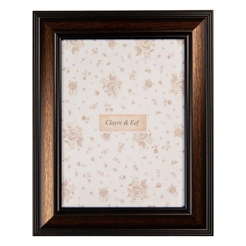 Photo Frame 15 x 20cm Brown Plastic Rectangle Baroque