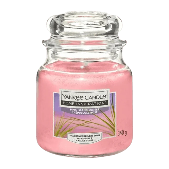 Pink Island Sunset Home Inspiration Medium Yankee Candle 340g