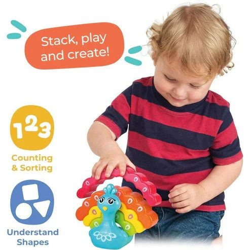 Play Tots Rainbow Peacock Stacker - Image 2