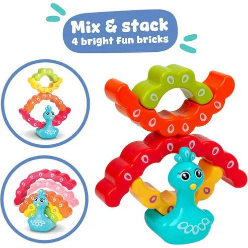 Play Tots Rainbow Peacock Stacker - Image 3