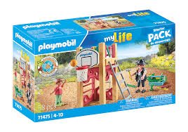 Playmobil Carpenter works at the Playground