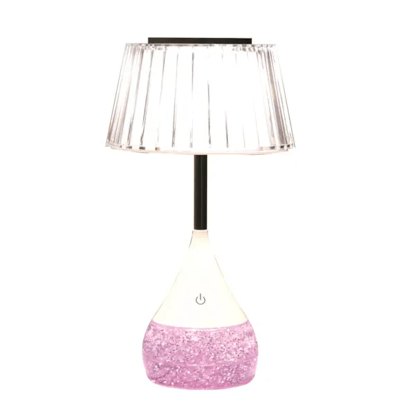 Pleated Shade LED Colour Changing Glitter Lamp - Image 3