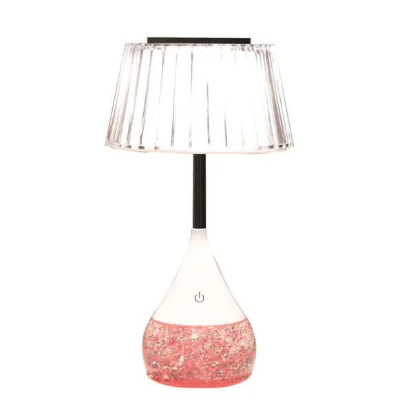 Pleated Shade LED Colour Changing Glitter Lamp - Image 4