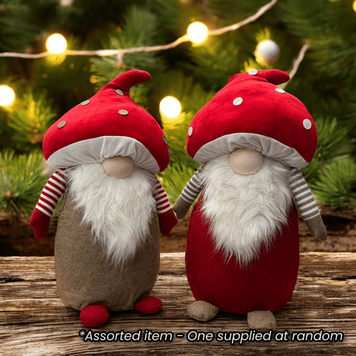 Plush Mushroom Gnome 46cm Assorted - One Supplied*