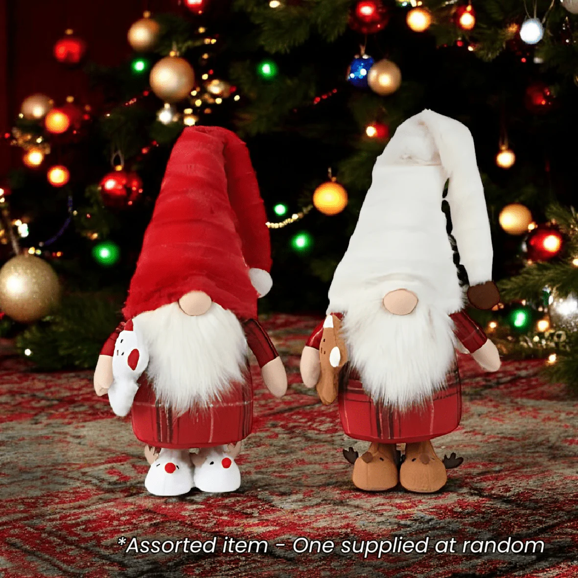 Plush Standing Gnome with Slippers 65cm Assorted - One Supplied*