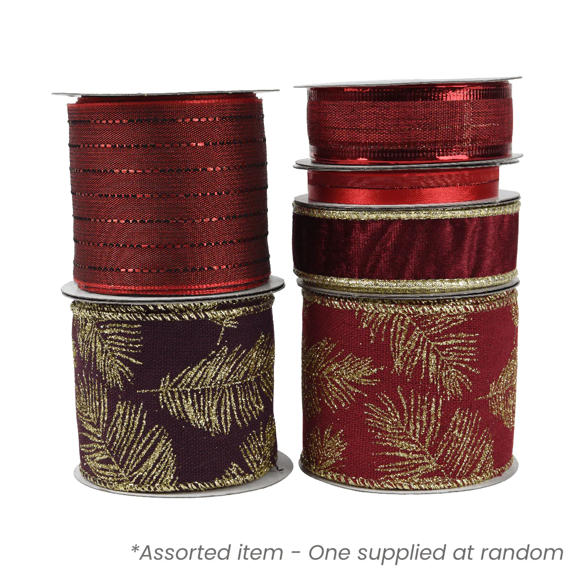 Polyester Ribbon Red 3m Assorted - One Supplied*