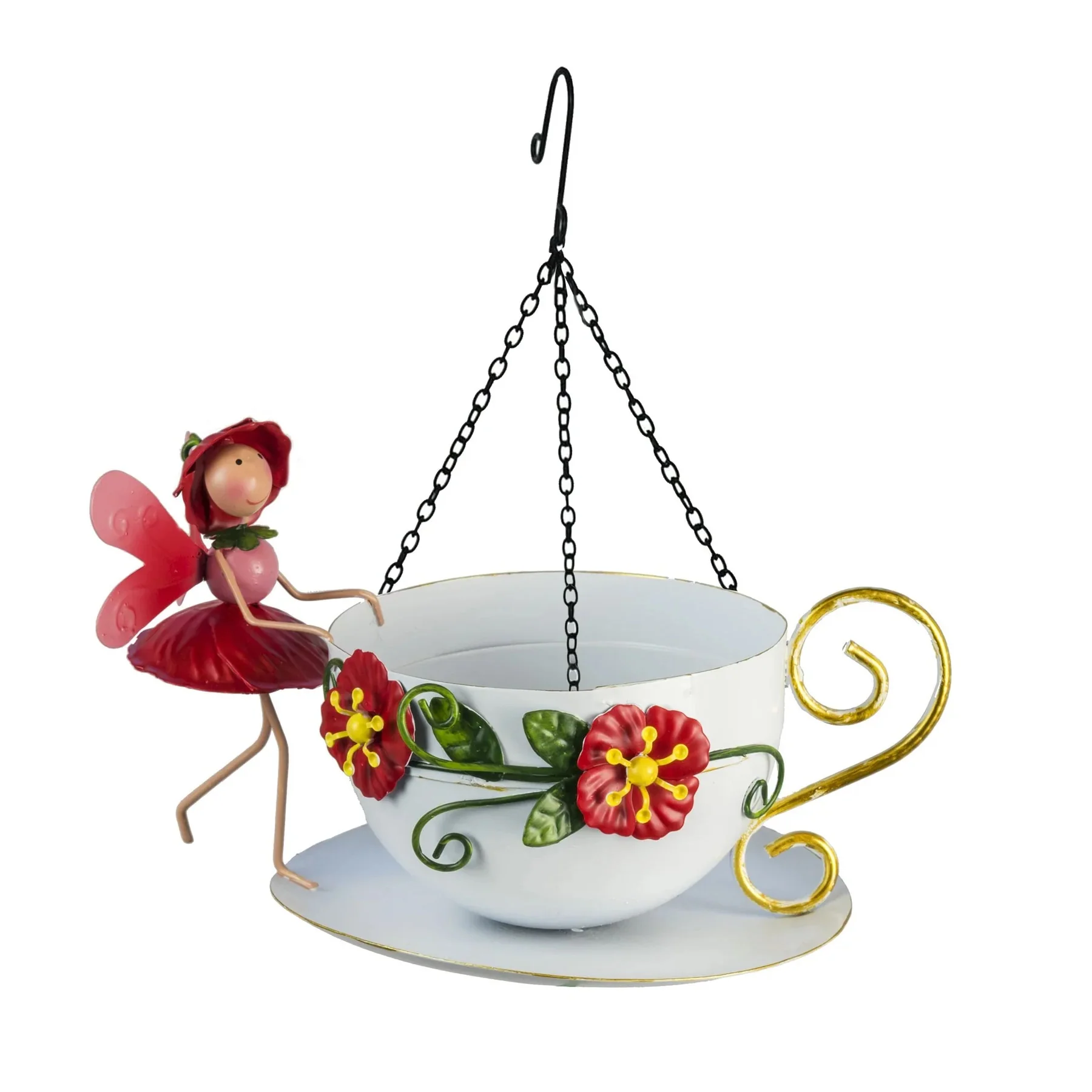 Poppy Tea Cup Bird Feeder