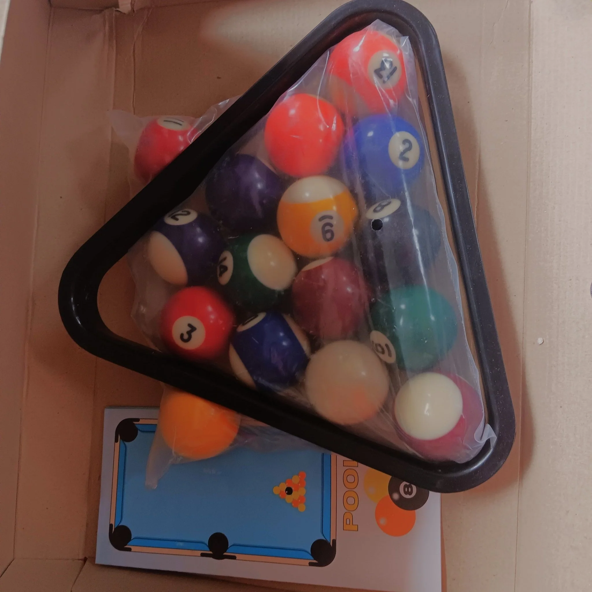 Pot Black Pool Balls & Triangle Set 48mm - Image 2