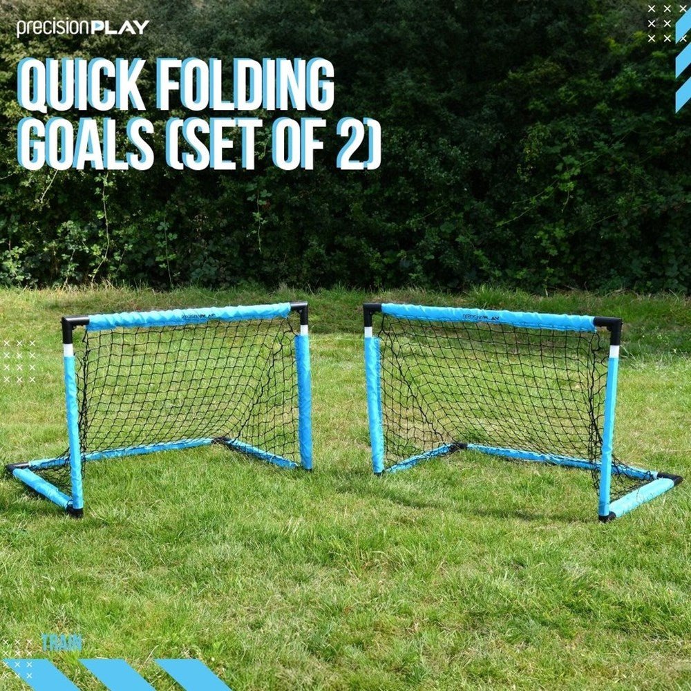 PrecisionPLAY Quick Folding Goals (Set of 2) Blue