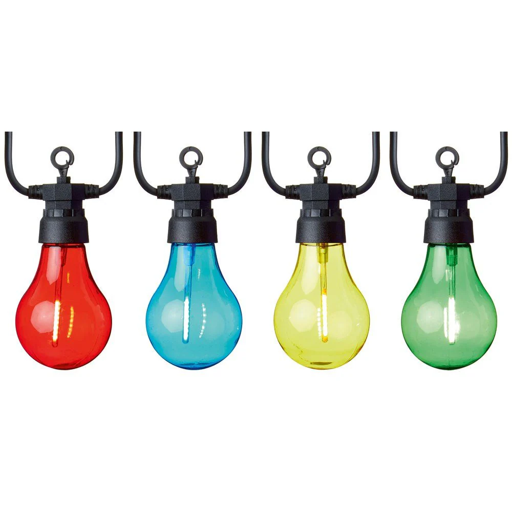 10 Outdoor Connectable Festoon Party Lights - Multi-Coloured FLV191200M