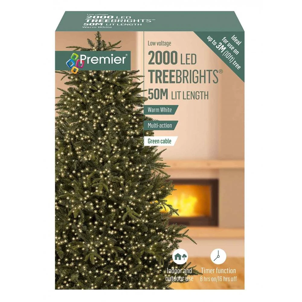 Premier 2000 LED TreeBrights – Warm White, Multi-Action with Timer (Mains Operated) - Image 2