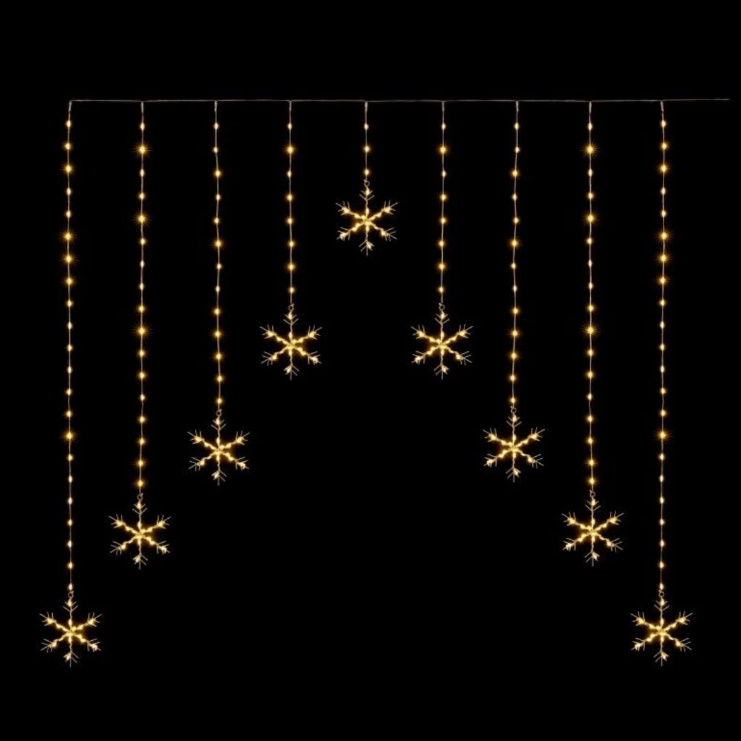 Premier 267 LED Flexibrights Snowflake Curtain Light 1.2m x 1.2m Warm White
