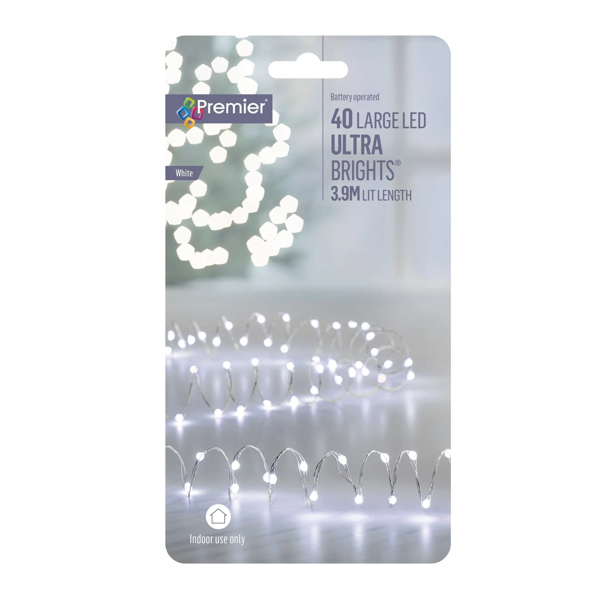 Premier 40 Large LED Battery Operated Ultrabrights - White