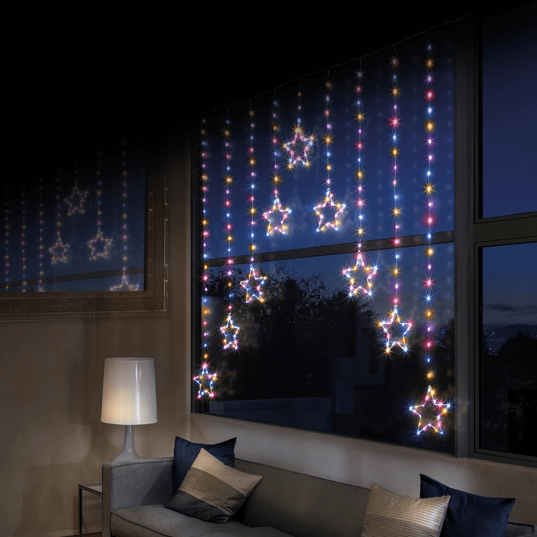 Premier FlexiBrights Star V Curtain 258 LEDs Rainbow