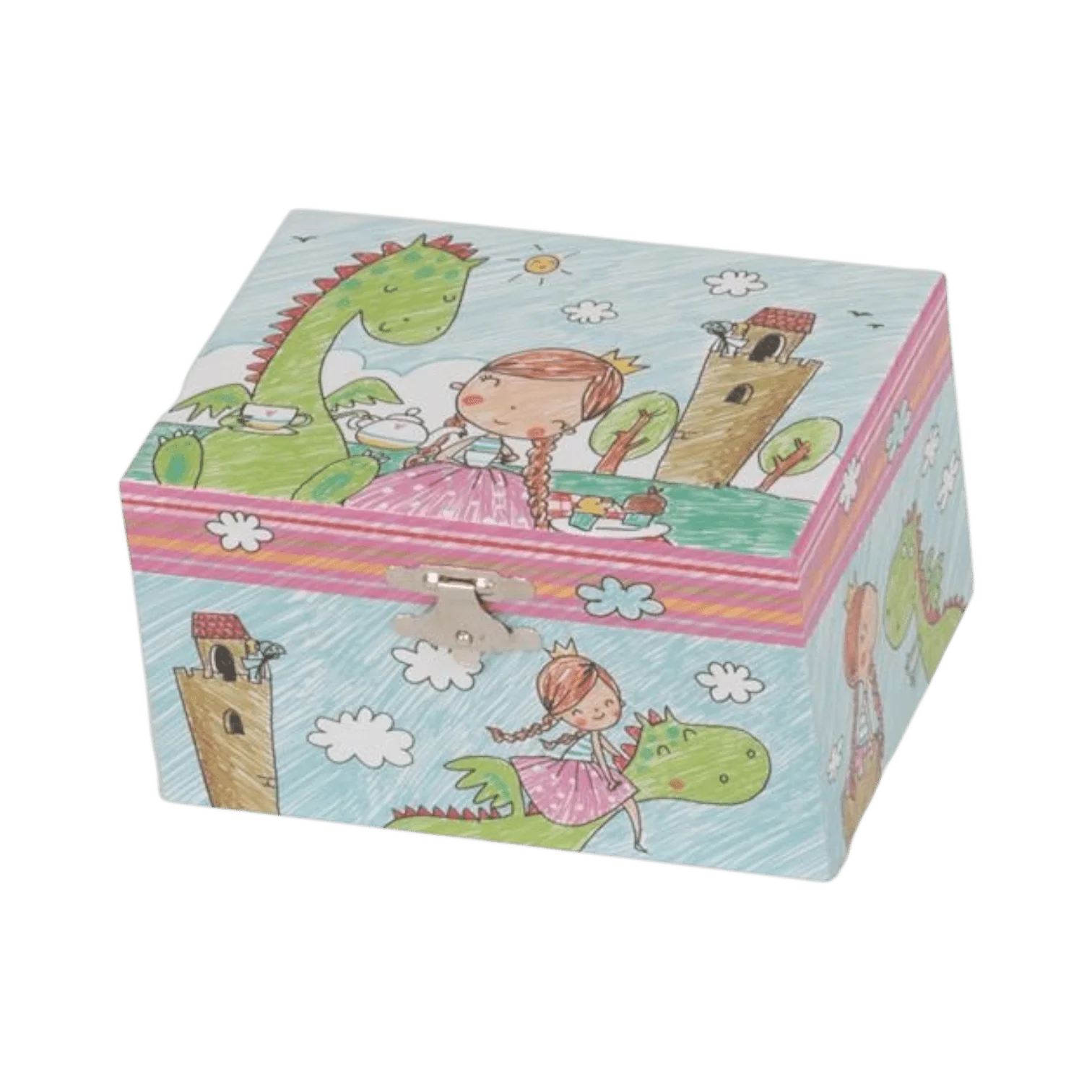 Princess and the Green Dragon Musical Kids Jewellery Box - Image 2