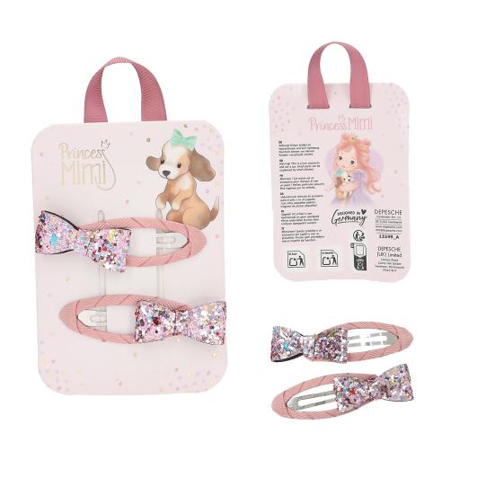 Princess Mimi Hair Clips Glitter Motif Assorted Styles - Image 2