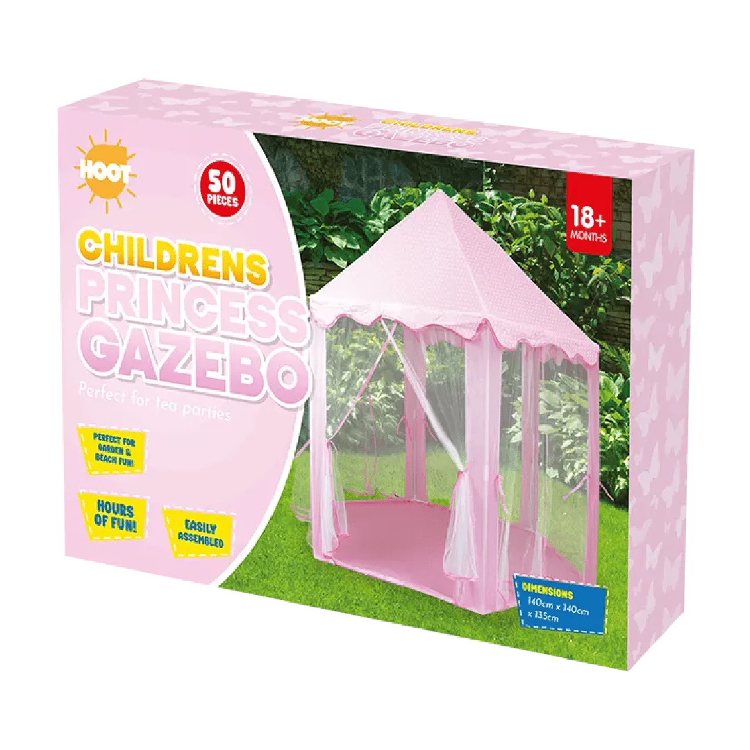Princess Outdoor Kids Play Gazebo 140 x 140 x 135cm