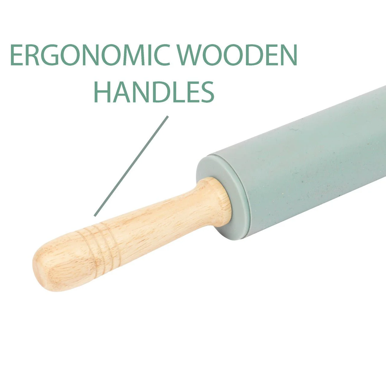 Progress Go Bake! Silicone Rolling Pin With Wooden Handles - Image 3