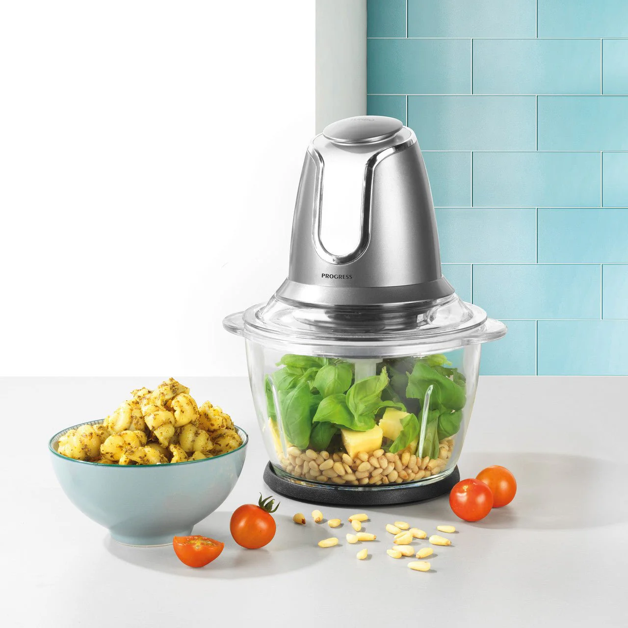 Progress Lunar Electric Glass Food Chopper, 1.2 L, Gun Metal - Image 3