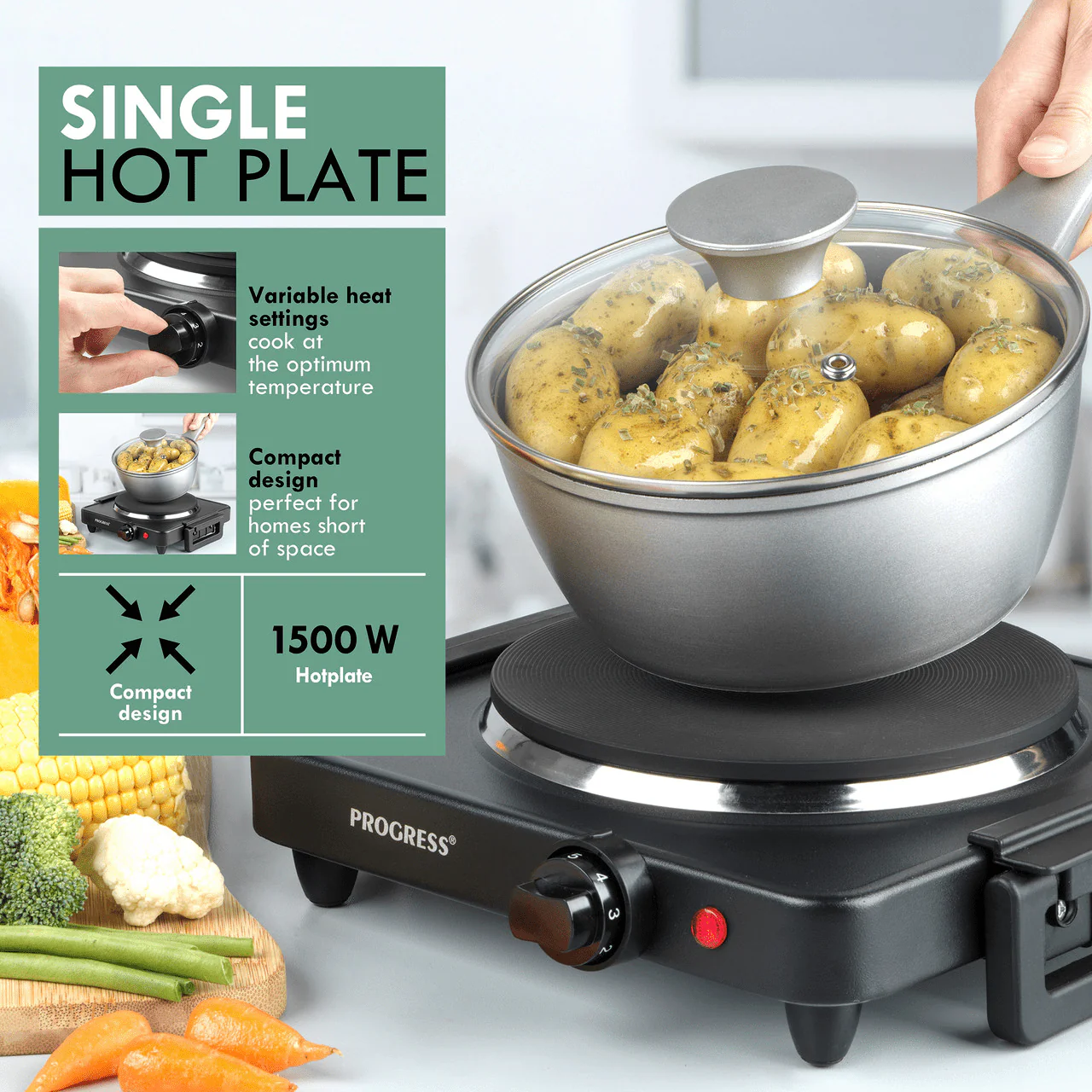 Progress Single Electric Hot Plate - Image 3