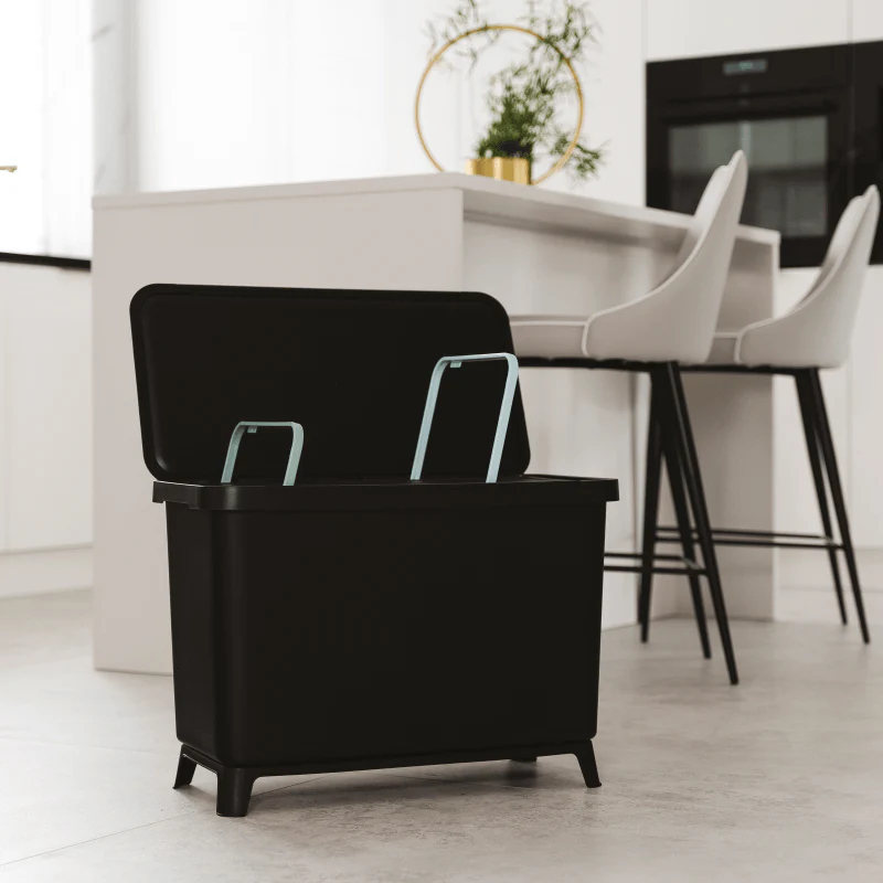 Prosperplast Systema Waste Bin 10L+23L Black - Image 3