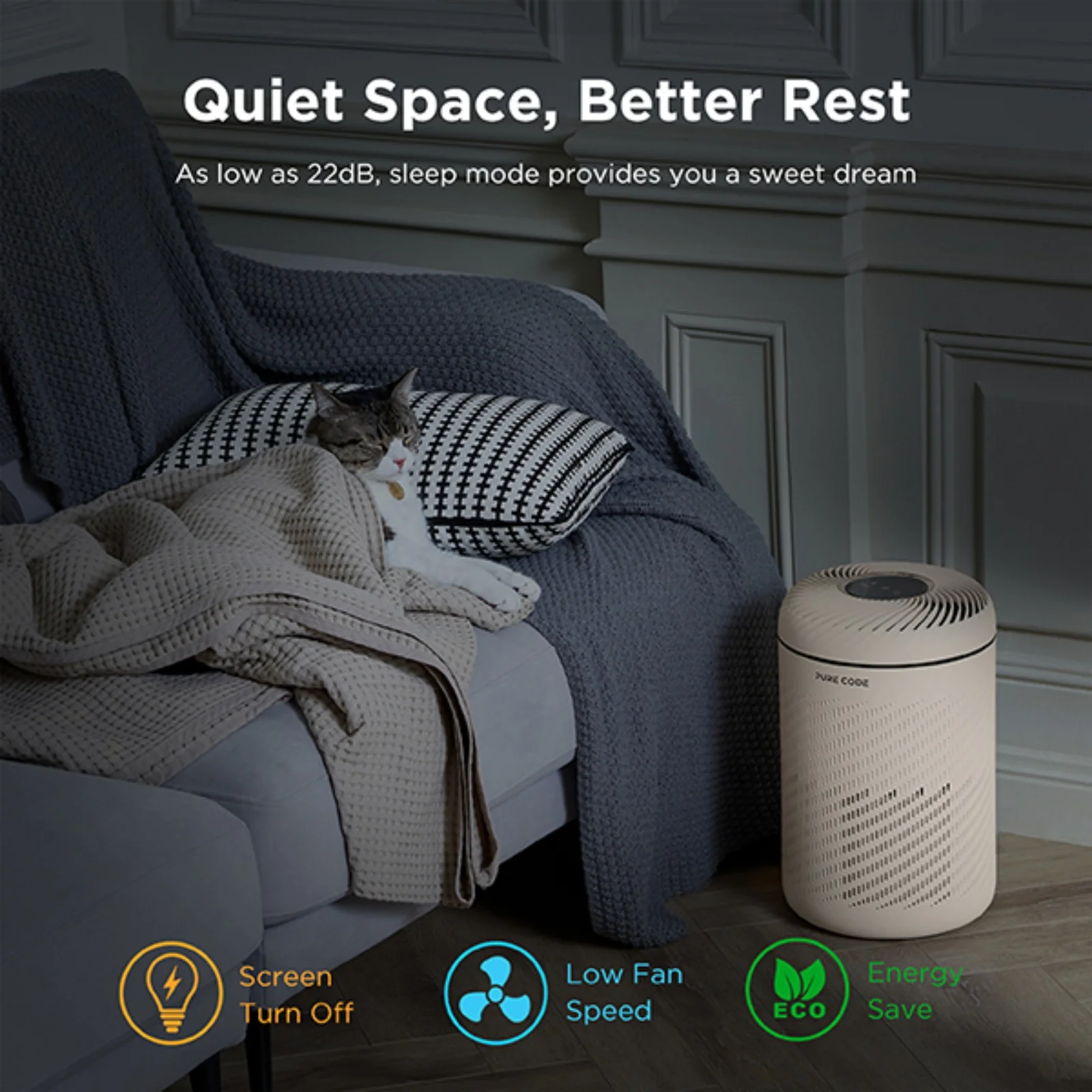 Pure Code APK-Z43PUK Mini Pet Air Purifier - Image 2