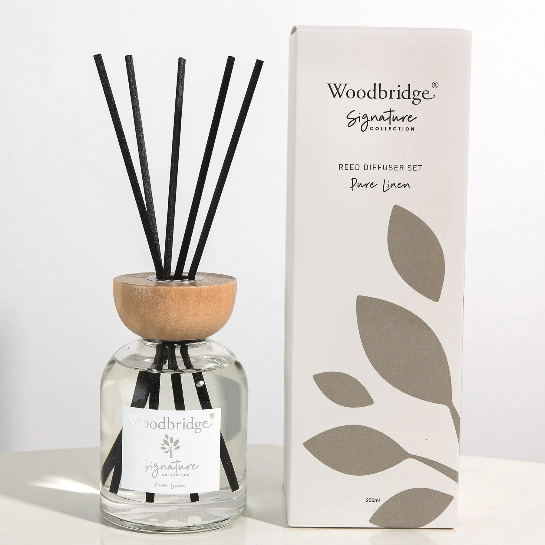 Pure Linen Filled Reed Diffuser by Woodbridge 200ml