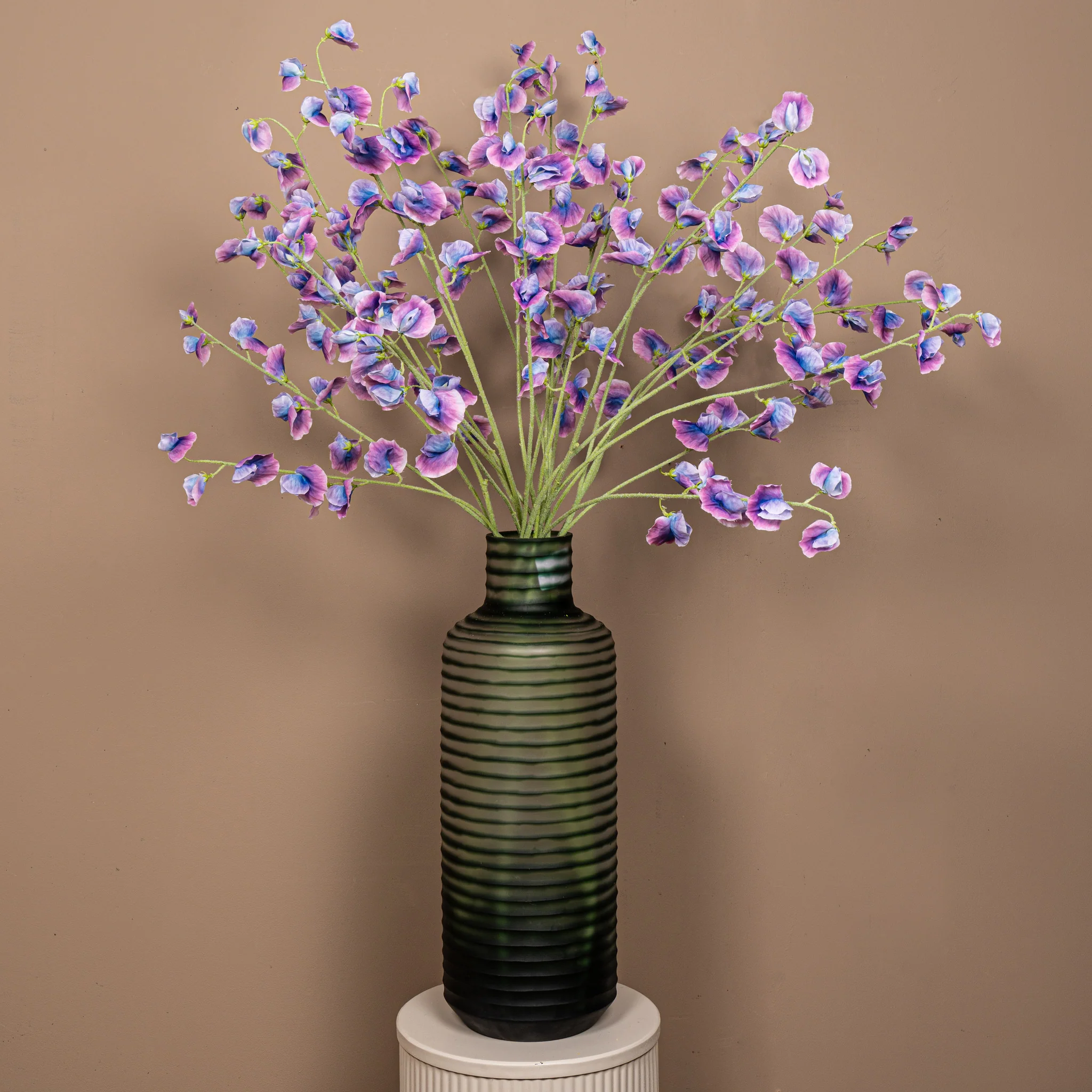 Purple Sweet Pea Spray Artificial Flower - Image 2