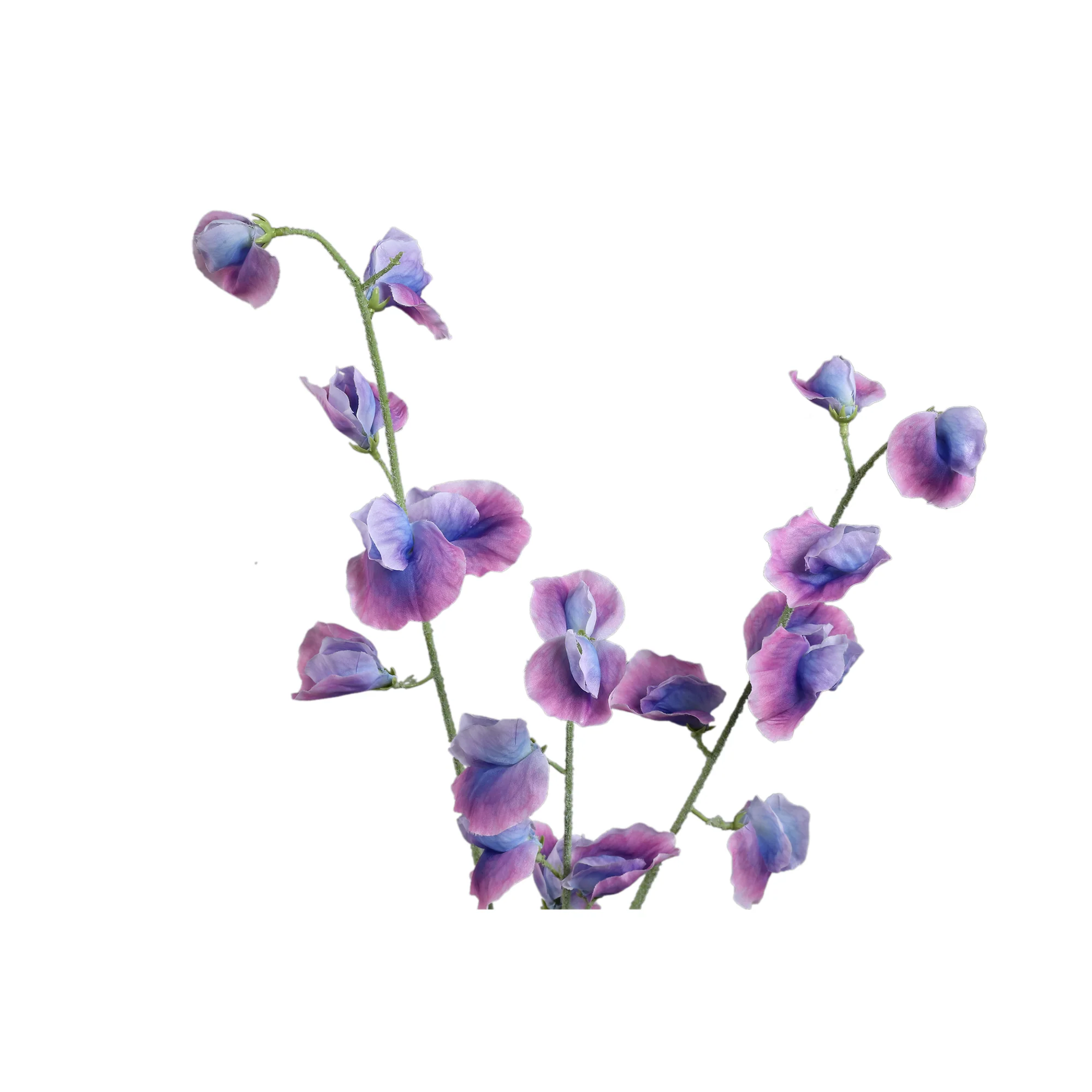 Purple Sweet Pea Spray Artificial Flower - Image 3