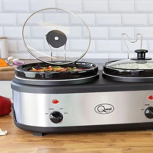 Quest 3 Pot Electric Slow Cooker, Buffet Server & Food Warmer - Image 3