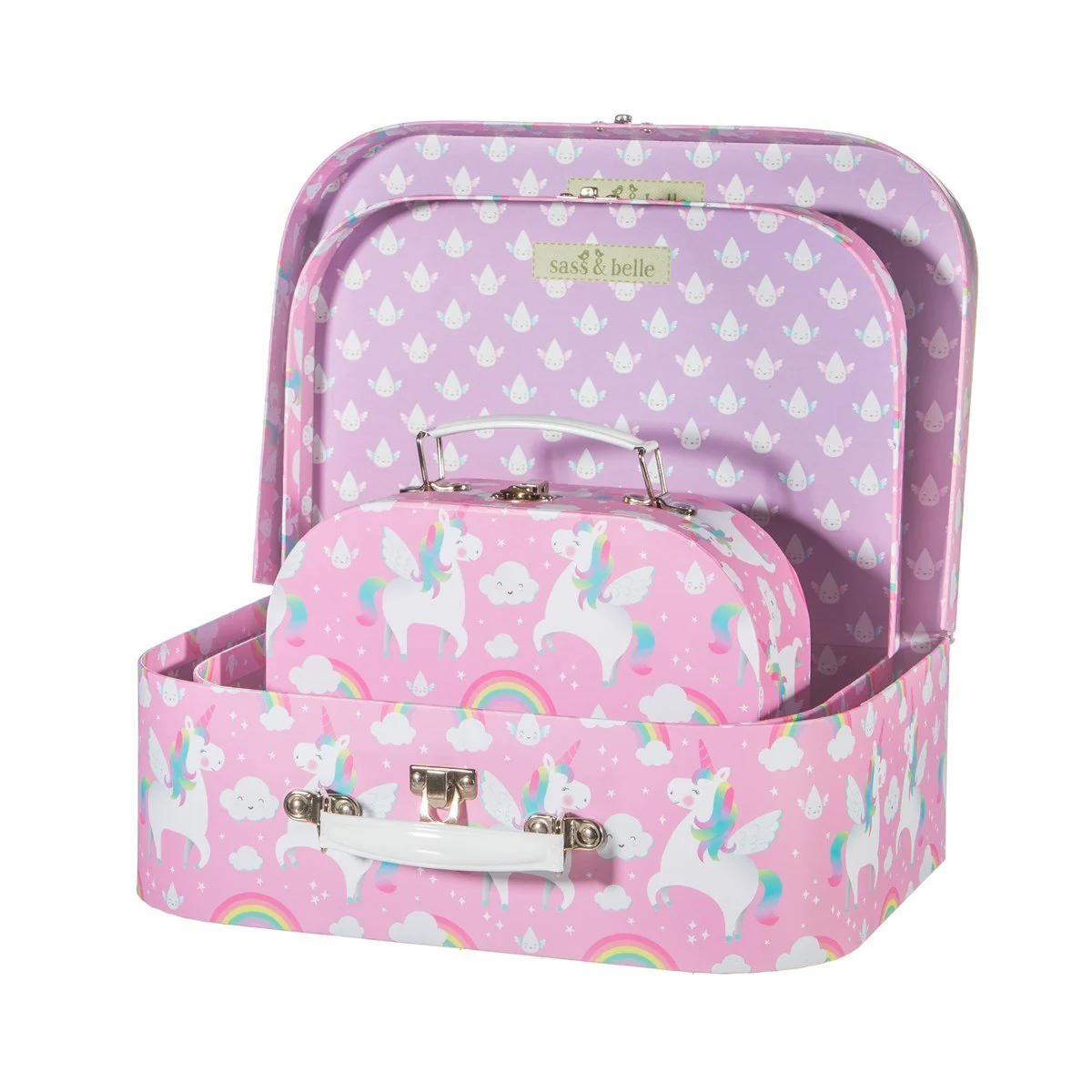 Rainbow Unicorn Mini Suitcases - Set Of 3 - Image 3