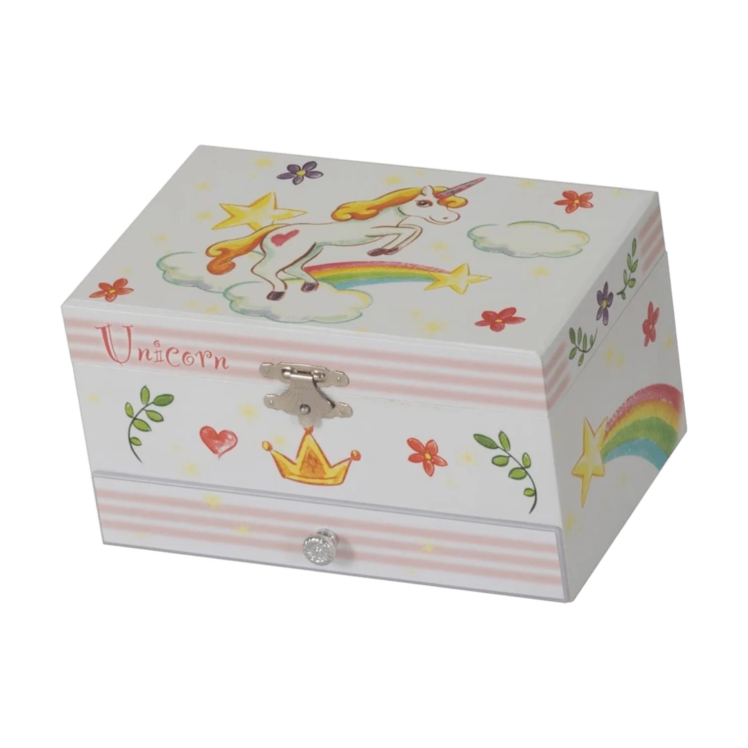 Rainbow Unicorn Musical Kids Jewellery Box - Image 2