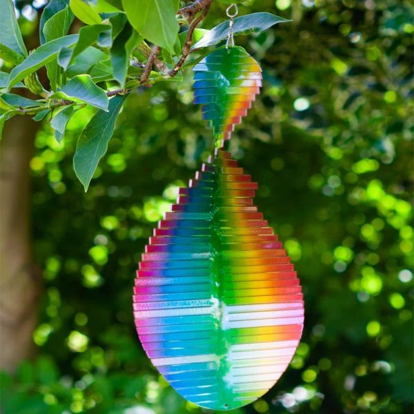 Rainbow Wave Wind Spinner 45cm