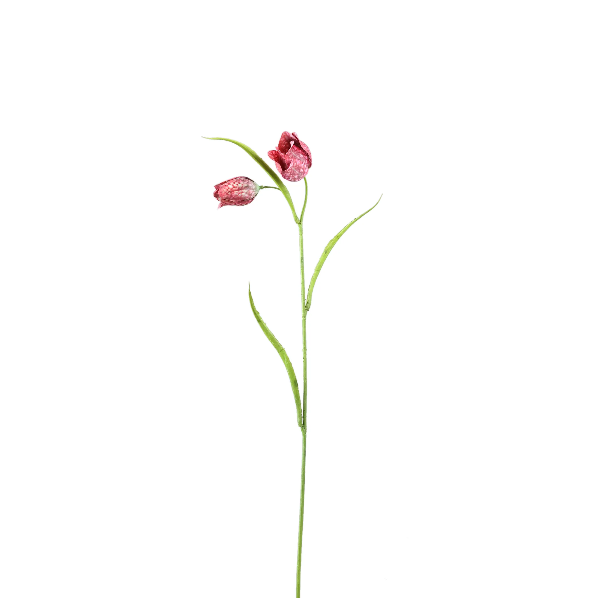 Red Fritillaria Spray with Leaves Artificial Flower