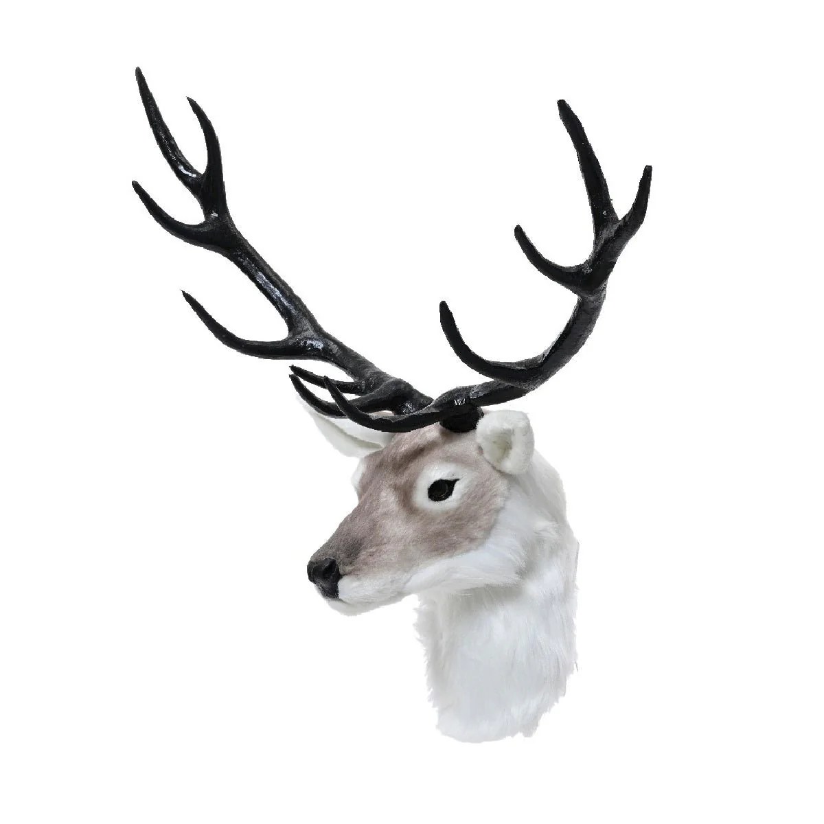 Reindeer Head with Faux Fur 55cm