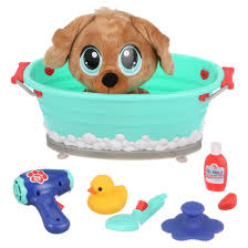 Rescue Tales Scrub 'n Groom Bathtub Playset with Golden Retriever Plush Pet Toy - Image 2