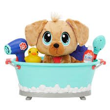 Rescue Tales Scrub 'n Groom Bathtub Playset with Golden Retriever Plush Pet Toy - Image 3