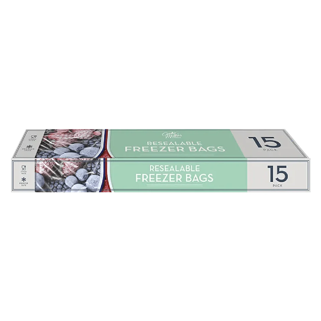 Resealable Freezer Bags 15pk