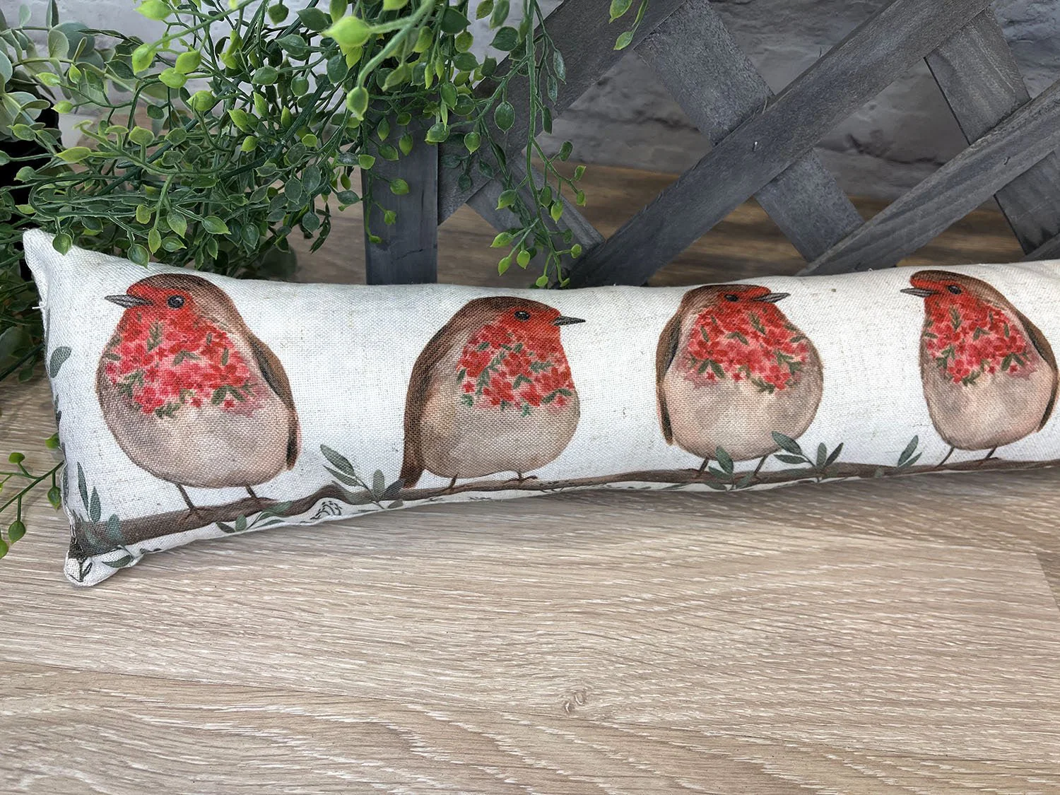 Robin Flower Draught Excluder with Rope Handle - Image 2