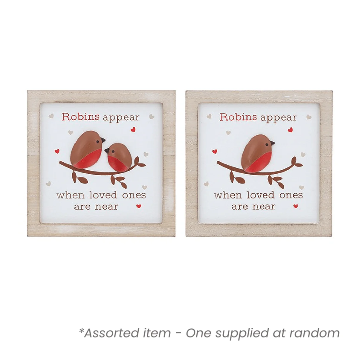 Robins Appear Square Wall Plaque - One Supplied*
